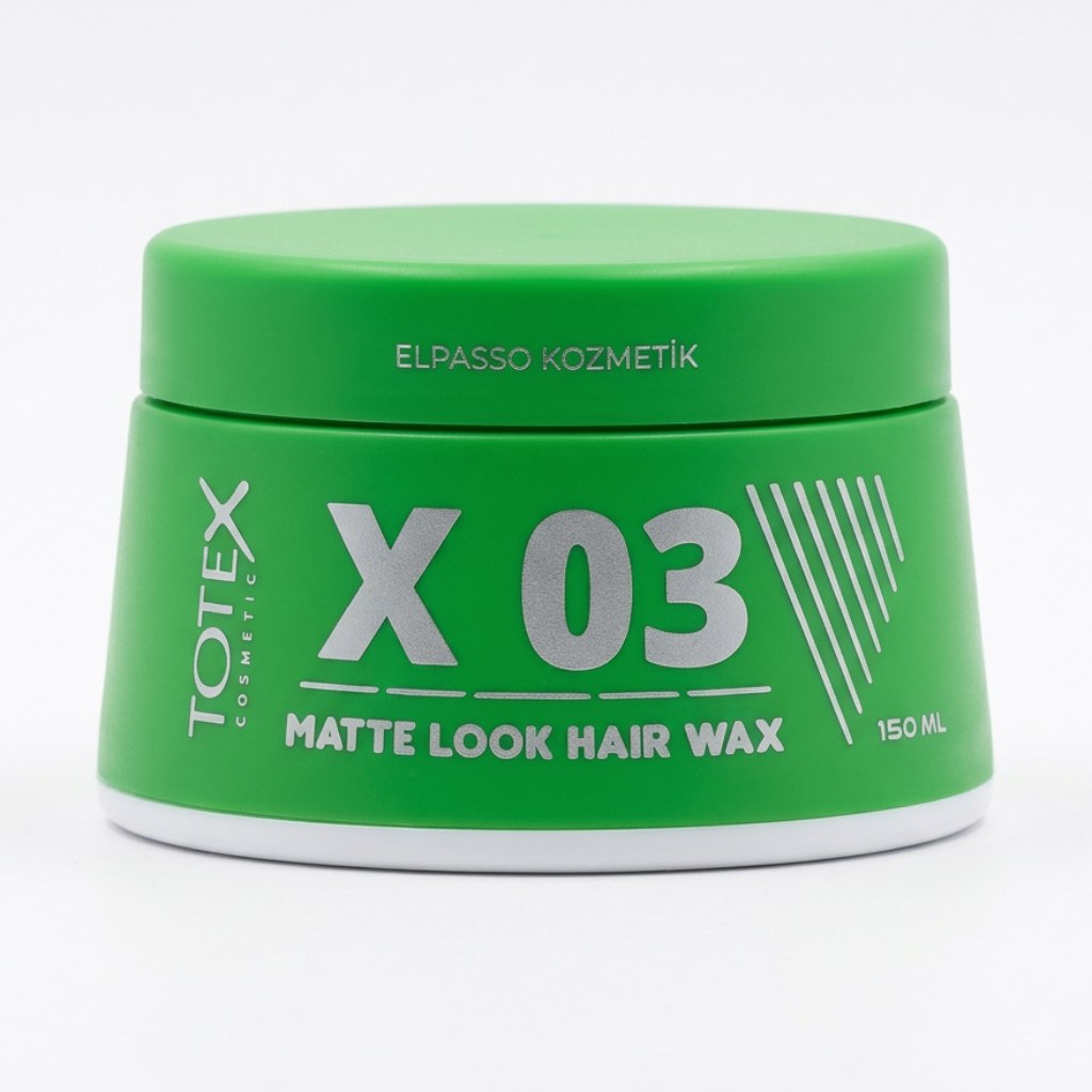 Totex X03 Matte Look Hair Wax 150 ml groene pot op witte achtergrond