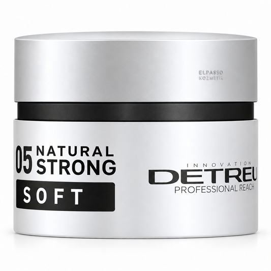 Detreu Cream Wax 05 Natural Strong Soft 150 ml beyaz kutu, kapakta küçük ELPASSO KOZMETİK kabartması
