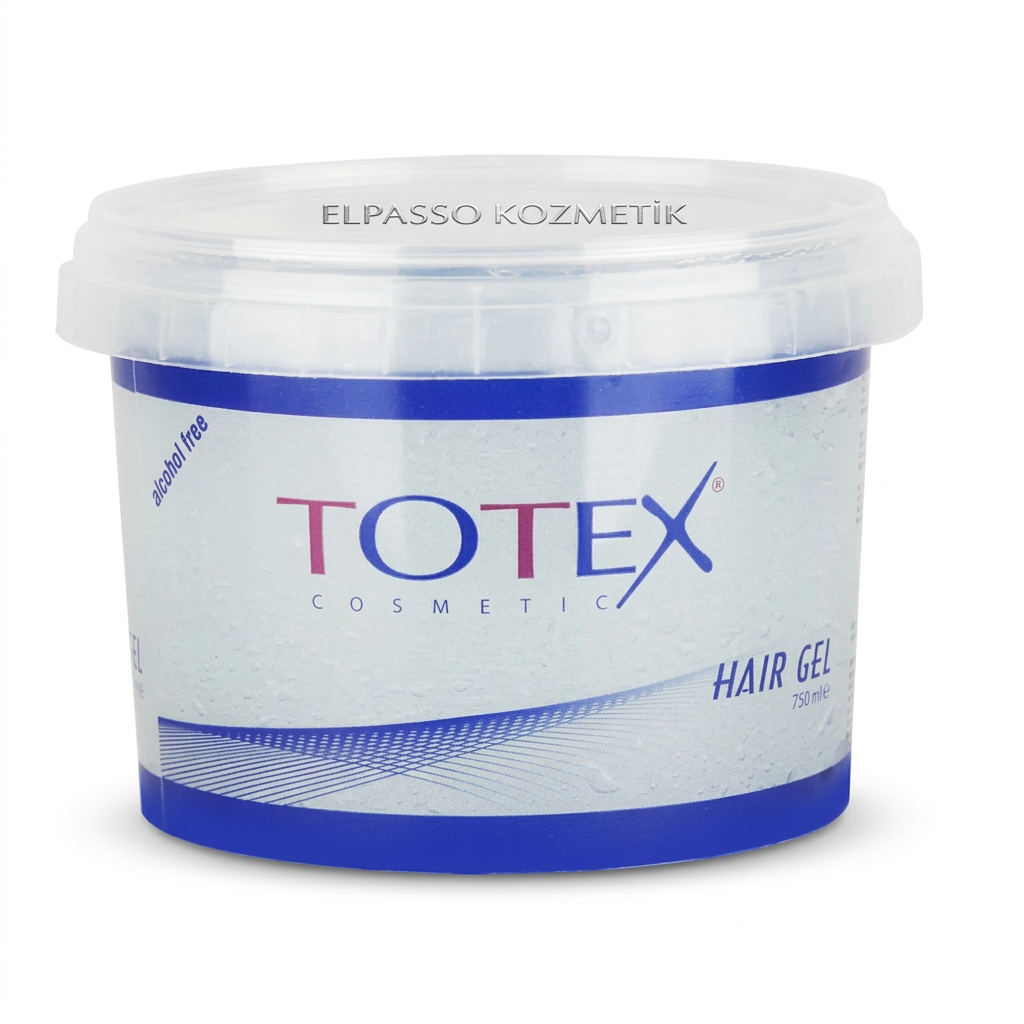Totex Hair Gel 750ml met witte deksel en blauwe verpakking