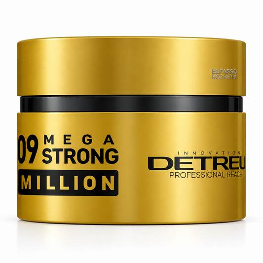 Detreu Aqua Hair Wax 09 Mega Strong Million 150 ml altın kutu, ELPASSO KOZMETİK kabartmalı kapak