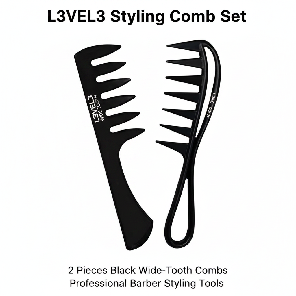 L3VEL3 Styling Comb Set 2 Pieces