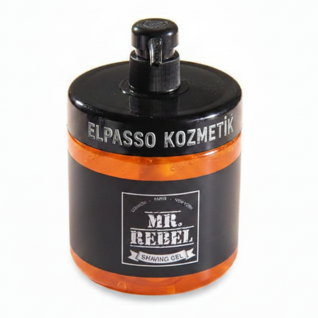 Mr. Rebel Shaving Gel - Kapak Ön Yüz Damga